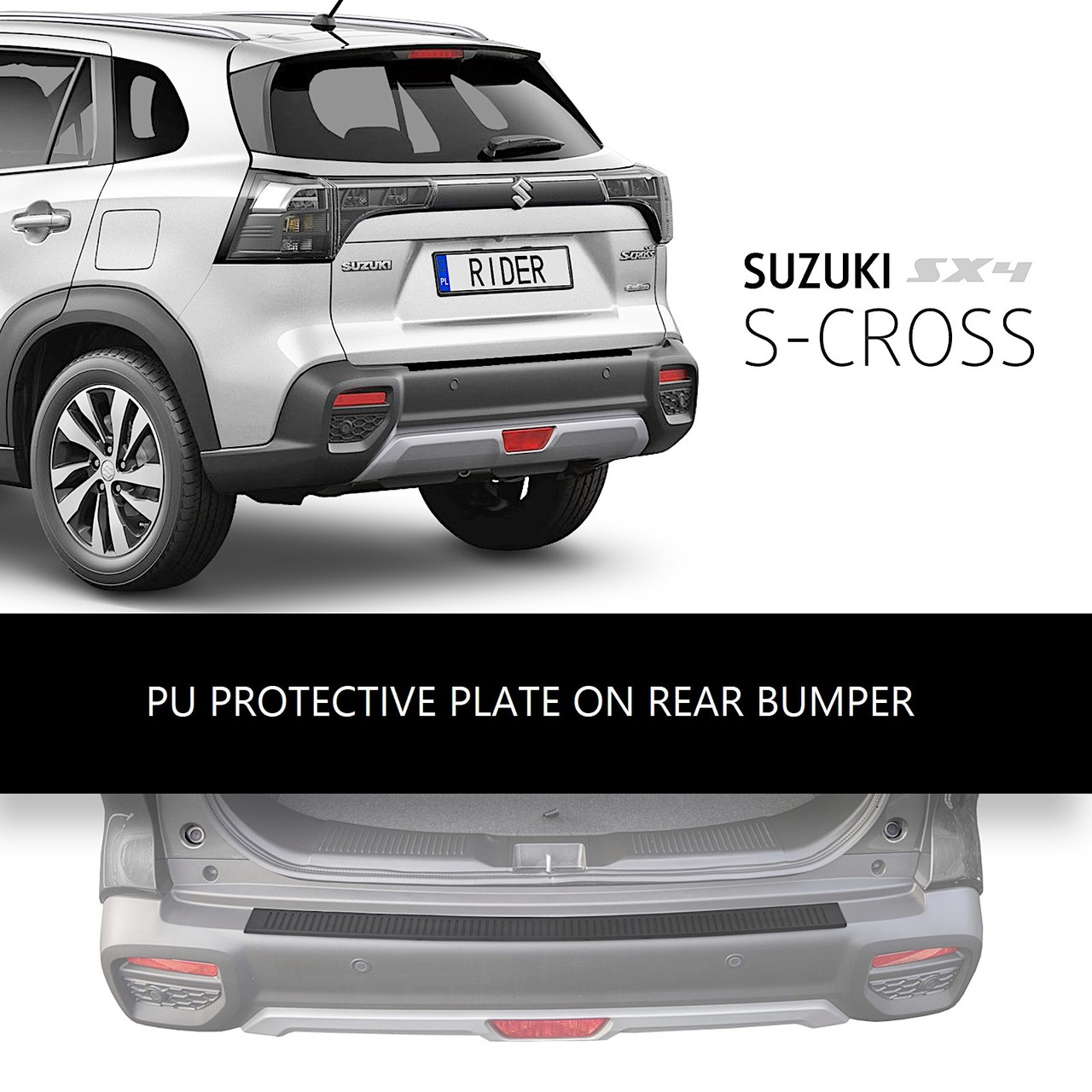 Захисна накладка заднього бампера для Suzuki S-Cross III 2021+