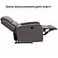 Крісло реклайнер з електроприводом екошкіра Pegaz Buffalo розкладне сіре для офісу, фото 2