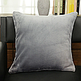 Наволочка 45 на 45 чохол на подушку, декоративні наволочки на диванні подушки HomyTex мікрофібра Сірий, фото 2