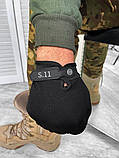 Рукавички тактичні штурмові військові Захисні армійські рукавички чорні, фото 3