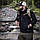 Куртка флісова Helikon-Tex® Alpha Hoodie Jacket - Grid Fleece - Black, фото 5