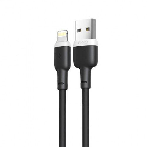 Кабель XO NB208 Liquid Silicone USB - Lightning 2.1A/1m (Чорний)