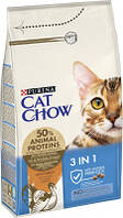 Сухой корм для котов Пурина Кет Чау / Purina Cat Chow  "3в1" Индейка 1,5кг
