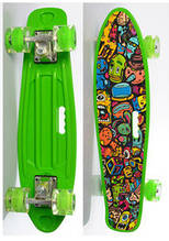Скейт (пенні борд) Penny board зі світними колесами ЗЕЛЕНИЙ арт. 0749-6