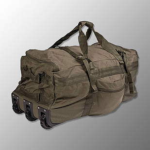 🔥 Сумка транспортна на коліщатках "Mil-tec Combat Duffle Bag with Wheel" (Олива)