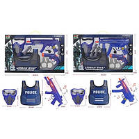 KM333F-1-2 Игровой набор с оружием Полицейский, жилет, автомат, пистолет, маска, зв, св, 48-31-5 см