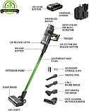 ПИЛОСОС  АКУМУЛЯТОРНИЙ GREENWORKS 24В G24SVK4 З АКБ 4Ач с USB та ЗП, фото 3