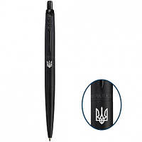 Ручка Parker Jotter XL Monochrome Black кулькова 1мм синя, корпус чорний Тризуб