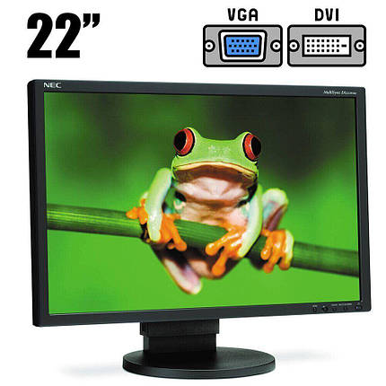Монитор NEC MultiSync E222W-BK / 22" (1680x1050) TN / VGA, DVI / VESA 100x100, фото 2