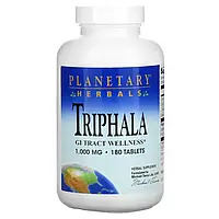 Planetary Herbals, Triphala, здоровье желудочно-кишечного тракта, 1000 мг, 180 таблеток