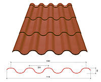Металлочерепица PREMIUM-ROOF РЕМА(матполиестер), Украина, 0.45