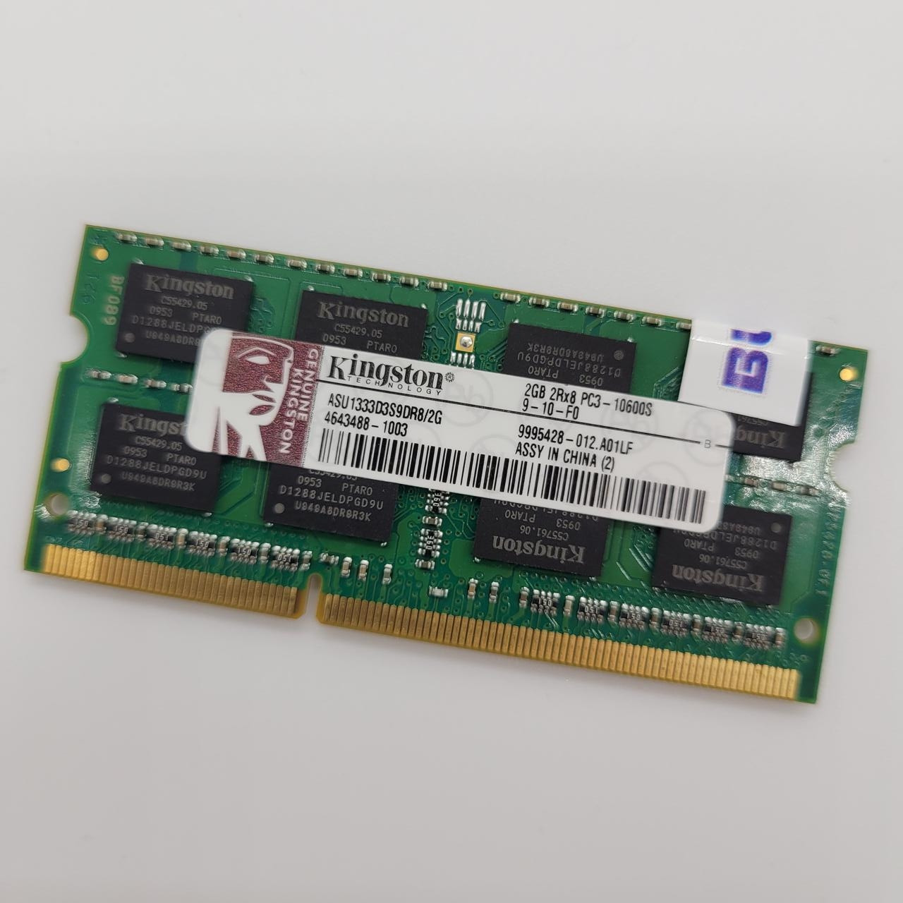 Оперативна пам'ять для ноутбука Kingston SODIMM DDR3 2Gb 1333MHz PC3 10600S 2R8 CL9 (ASU1333D3S9DR8/2G) Б/В