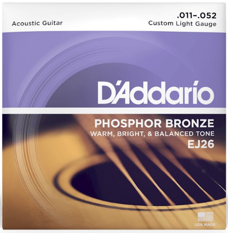 Струни для акустичної гітари D*ADDARIO EJ-26 (011-052) фосфориста бронза