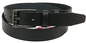 Чоловічий шкіряний ремінь для штанів Skipper чорний 1200-33 чорний 124х3,3 см