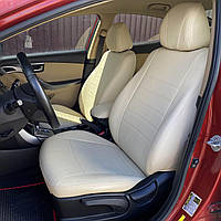 Чехлы на сиденья из экокожи Mitsubishi Lancer X 2010-2017 EMC-Elegant