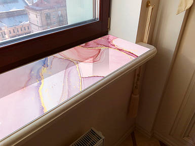 Покриття для підвіконня, м’яке скло з фотодруком, 1,2 мм (350х1000)