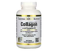 Collagen+Vitamin C California Gold Nutrition, 250 таблеток