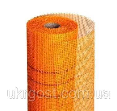 Сітка штукатурна лугостійка 1x50 м (5x5) 160 г/м² помаранчева