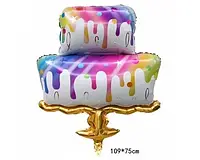 Фольгированный Шар-Фигура "Радужный торт"