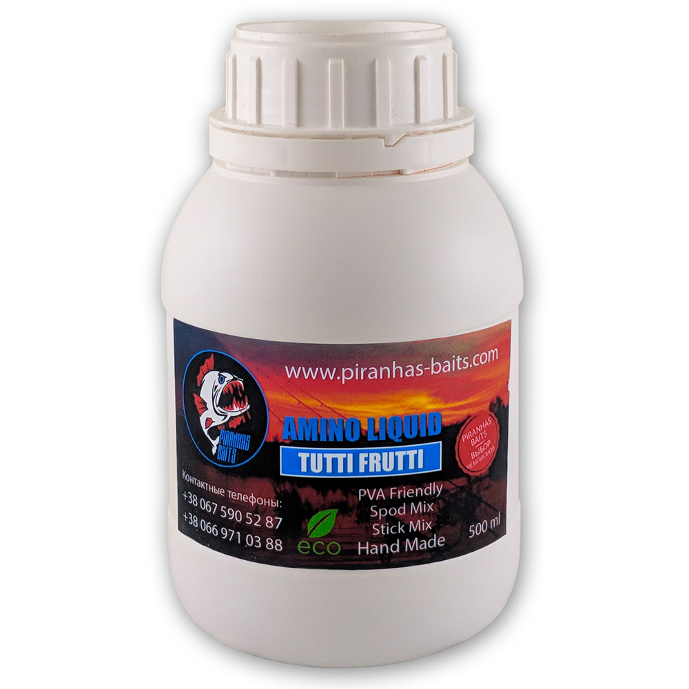 Ліквід Piranhas Baits Amino Liquid Tutti Frutti 500 ml, фото 1