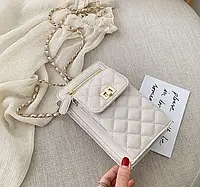Жіноча міні сумочка клатч з ланцюжком стегана, маленька сумка для дівчат, модний жіночий гаманець-клатч