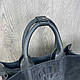 Жіноча сумка чорна через плече під рептилію, невелика жіноча сумочка зміїна, фото 3