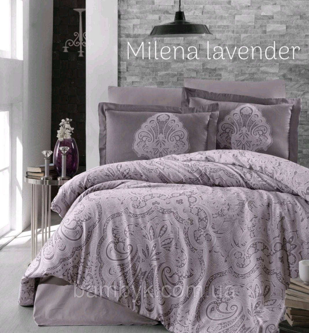 Полуторна Постільна Білизна З Сатину Делюкс "MILENA LAVENDER" Issi Home Туреччина