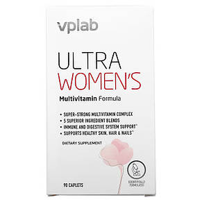 Вітаміни для жінок VPLab Ultra Women's Multivitamin Formula 90 caplets, фото 2