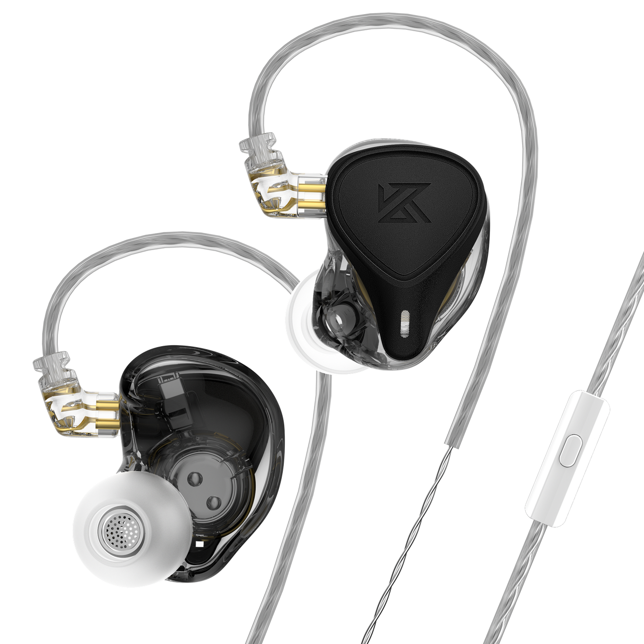 Дротові якісні навушники KZ ZEX Pro з мікрофоном black з гарним звучанням, фото 1