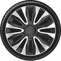 Колпаки ковпаки на колеса ARGO R13 AVALON CARBON SILVER&BLACK . Колпаки на диски (комплект) 4 шт