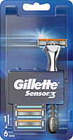 Станок для гоління Gillette Sensor3 (6 касет)