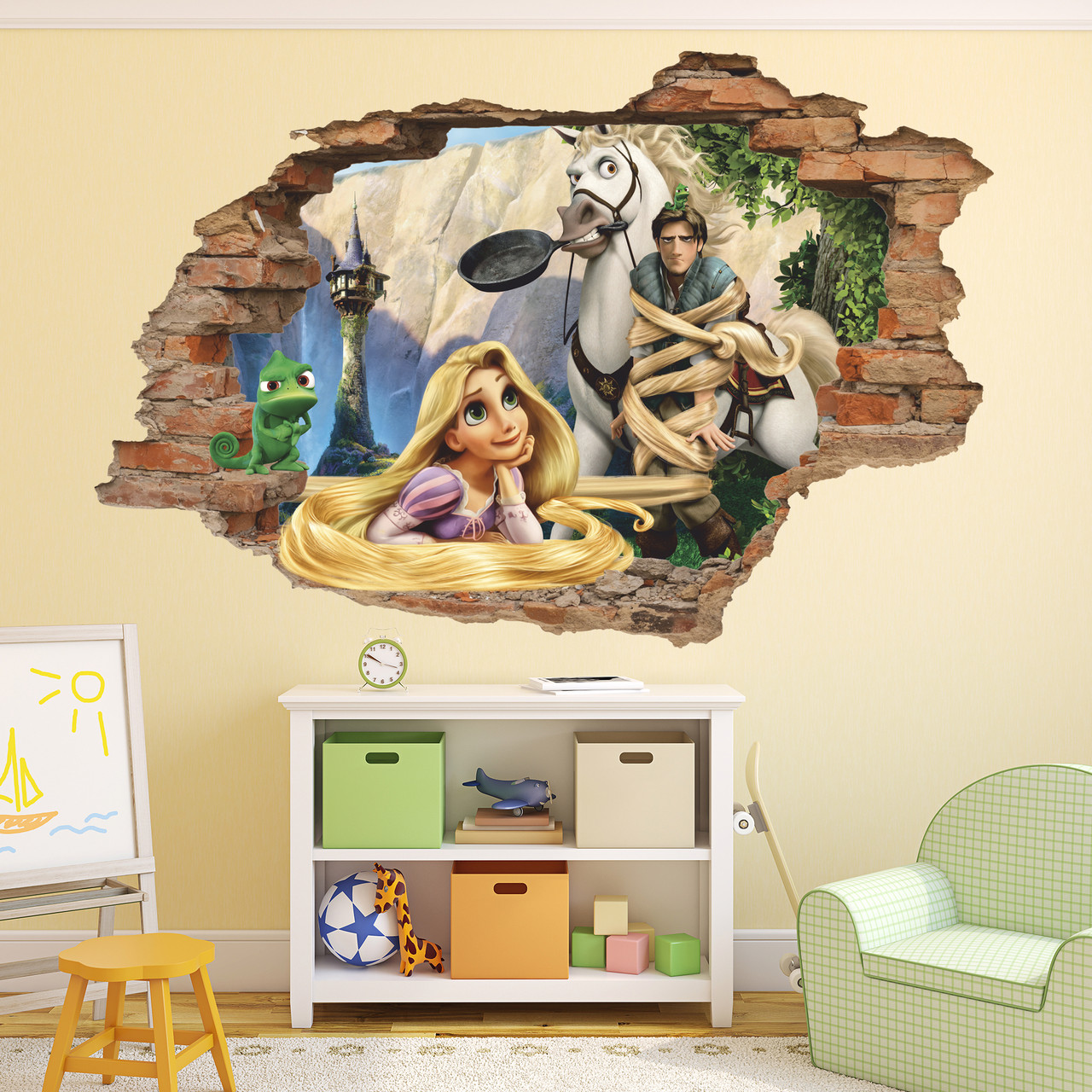 Інтер'єрна наклейка на стіну Рапунцель Oracal розмір 96х64см, фото 1