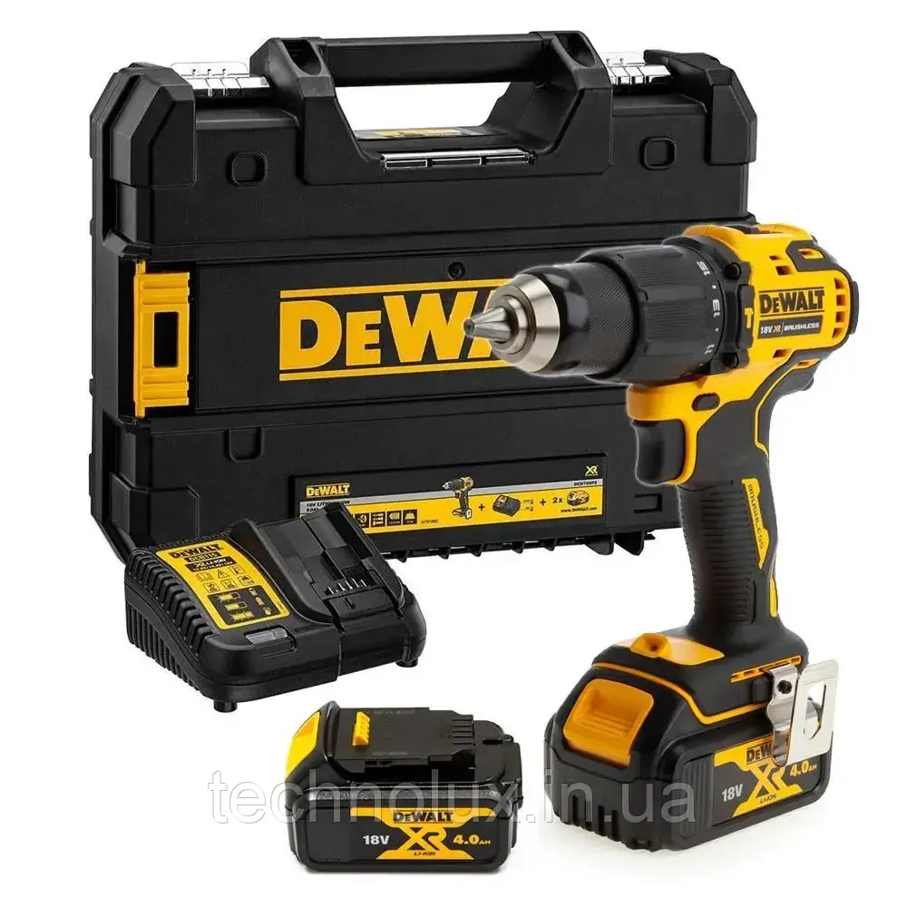 Дриль-шурупокрут акумуляторний безщітковий ударний DeWALT DCD709M2T - фото 1 - id-p16812389