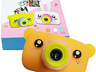 Детский фотоаппарат цифровой Мишка XL500B Smart Kids Full HD 1080p в чехле, детская фотокамера с экраном