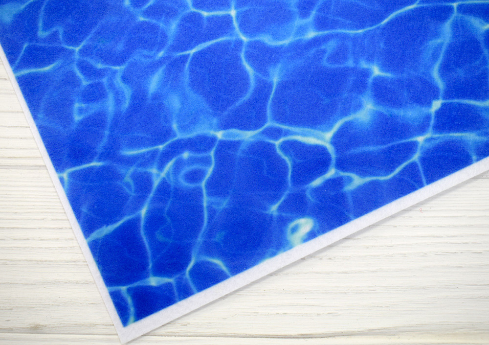 Фетр с рисунком "Текстуры природы" - №1 Вода (Корейский жесткий 1,2 мм), фото 1