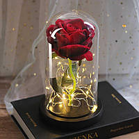 Роза в колбі з LED підсвічуванням (маленька)