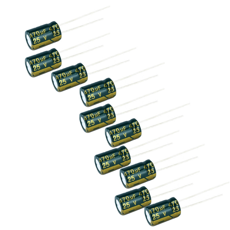 Конденсатор електролітичний алюмінієвий 10шт, 470мкФ 25В 105С, фото 1