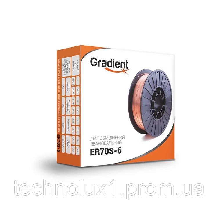Дріт обміднений GRADIENT ER70S-6 Ø0,6 мм (5 кг)