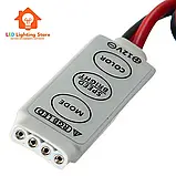 RGB контролер 6A mini, 12-24V, керування на корпусі, для світлодіодної RGB стрічки, 3 канали по 2А,, фото 5