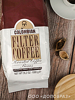 Кава Арабіка в зернах, кава зернова натуральна турецька Kurukahveci Mehmet Efendi Colombian 1 кг оригінал