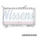 Радіатор охолодження Лачетті, Гентра, Нубіра 3, Оптра / Lacetti, Nubira 3, Gentra, Optra (96553422) Nissens 61633, фото 3