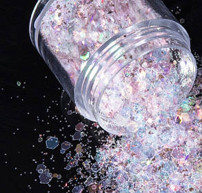 Брокат (блискітки більшої фракції або міксовані різних фракцій)