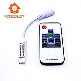 RGB контролер 6A mini RF, 5-24V, з пультом IR 11 кнопок, для світлодіодної RGB стрічки, 3 канали по 2А, фото 5