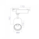 Светильник трековый "LYON-18" 18W 4200 черный, фото 2