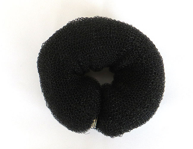 Заколка валик для волосся чорний RMD-17, діаметр 10 см