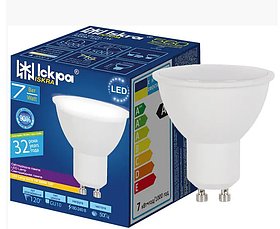 Лампочка LED MR16 220B, 7Вт,  GU10 ТМ Iskra