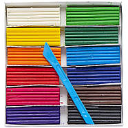 Пластилін на восковій основі з ножем 12 кольорів Захоплення вага 192 г Гамма в упаковці 2 шт, фото 3