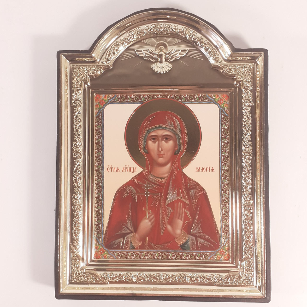 Ікона Валерія свята мучениця, лик 10х12 см, у пластиковій чорній рамці