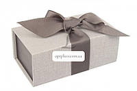 Итальянская подарочная коробка серо-коричневая (18*10 см) 2 штуки