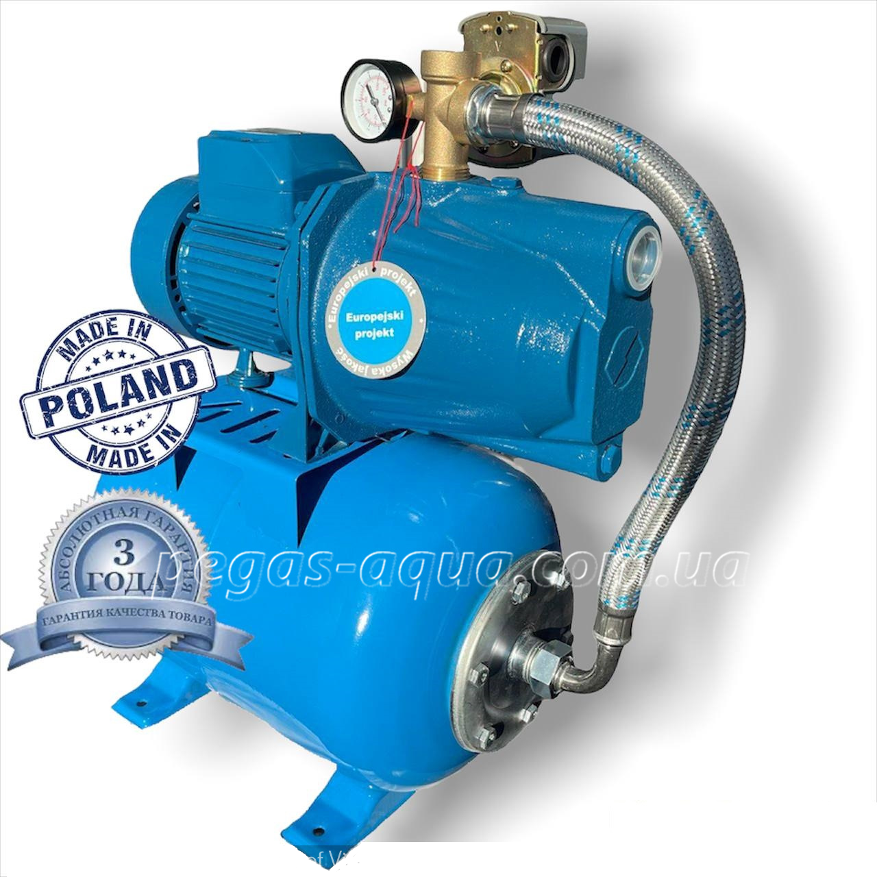 Насосна станція Forwater JET 100L з баком 24 л. сталь гарантія 3 роки, фото 1
